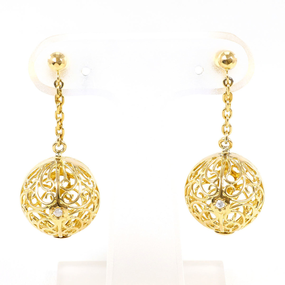 VINTAGE 18k Gold Diamond Earrings